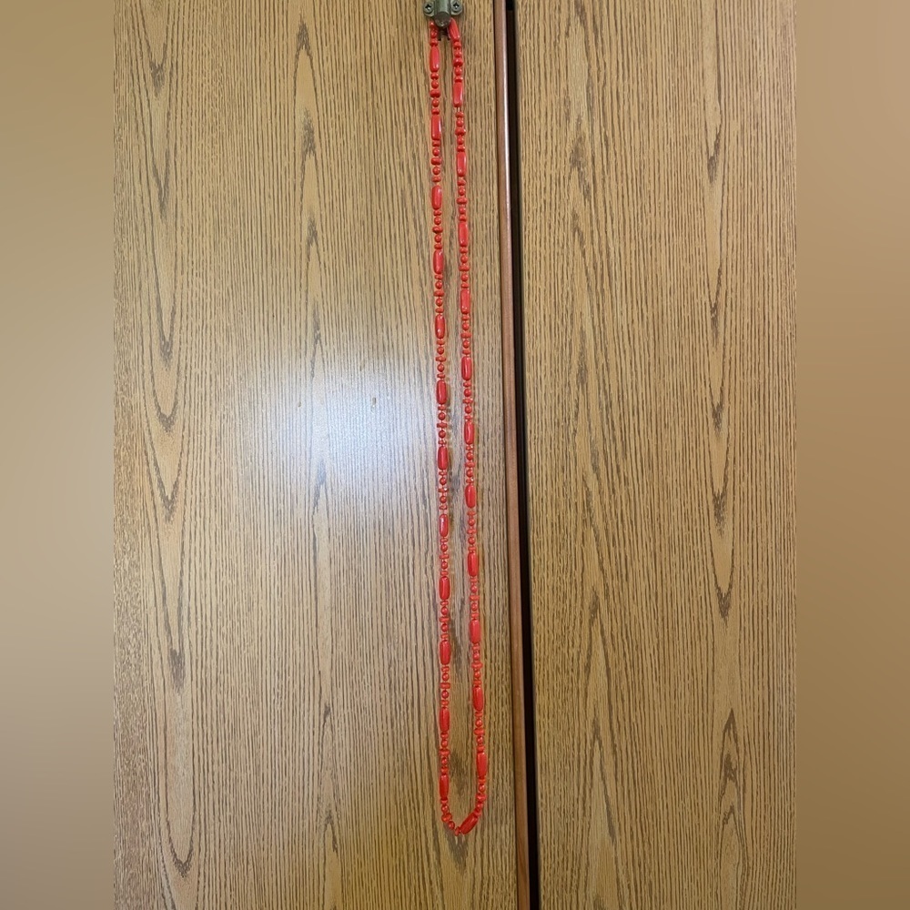 Vintage Red Bead Necklace
